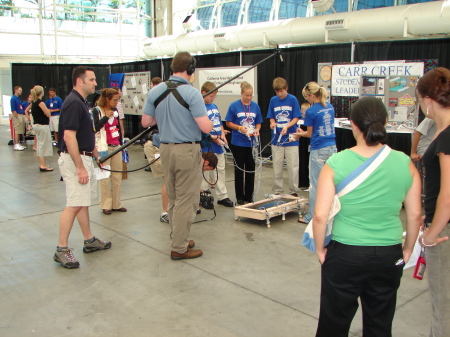 My students showcasing our robot in California