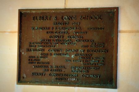 elbert long plaque on school