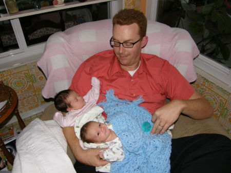 Steve with his twins