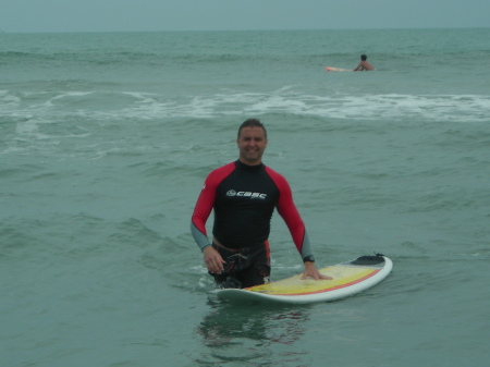 surfing at coco beach, fla