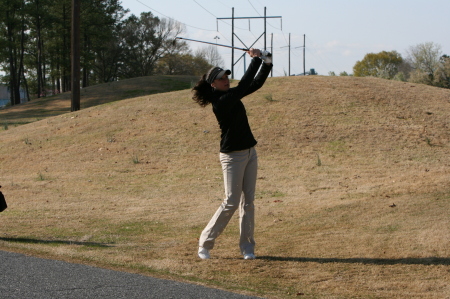 Lakin during her HS golf tournament