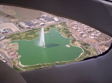 Flying over Fountain Hills Arizona