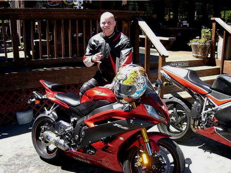 Christopher and his motorcycle 2007