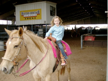 MY BABY GIRL AT THE BARREL RACE