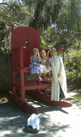 Nana and her girls at the Children's Garden