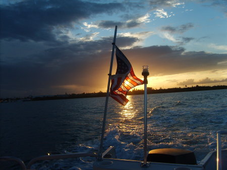 Sunset on the Indian River, St. Lucie , Fla.