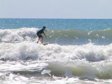 My son surfing