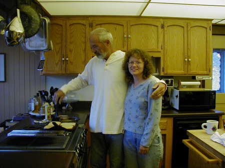 cooking breakfast with my daughter