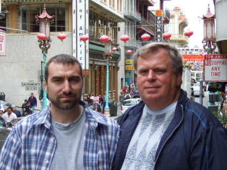 With Philip, son, in Chinatown