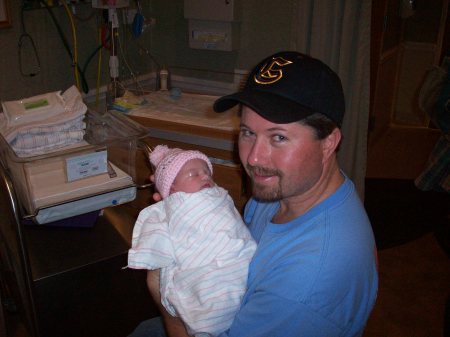 Daddy holding Baby Mac for the 1st time