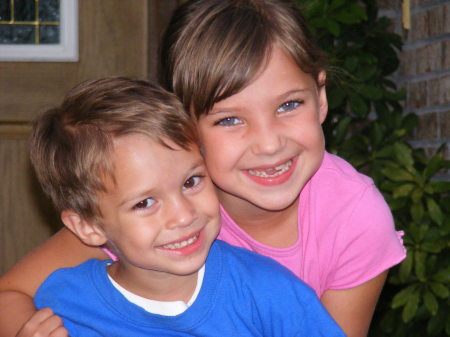 Olivia and Buddy at Nana's House 2008