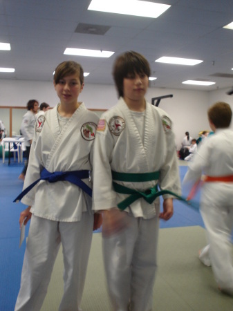 Randi & Reece at a Karate tournament