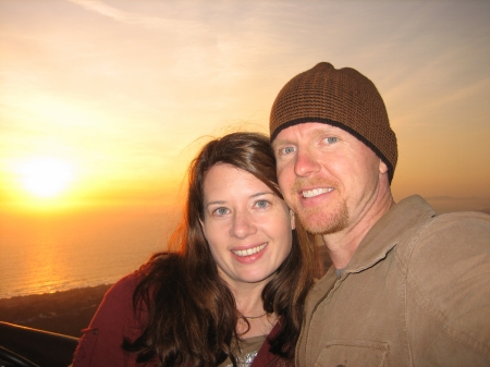 sunset in a hot air balloon