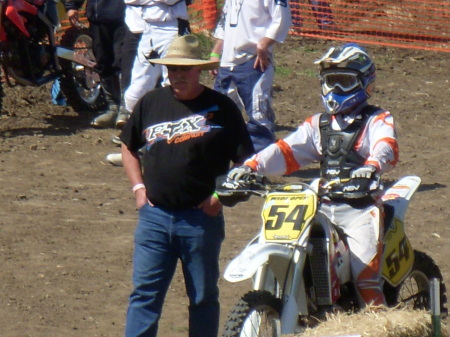 Bobby & I at the starting gate-Hill Climbs 08