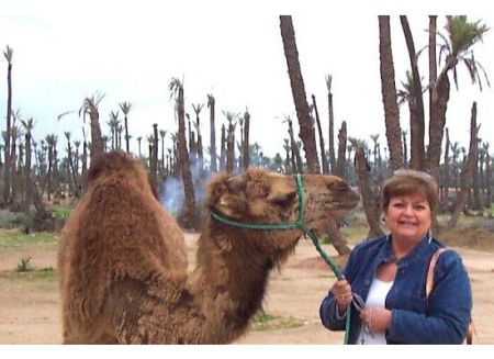 Michelle with malnourished camel