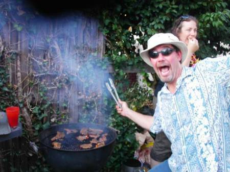 Grillin and chillin at the annual Luau