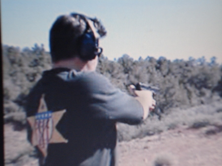 Me and my Glock 40 caliber semi-automatic