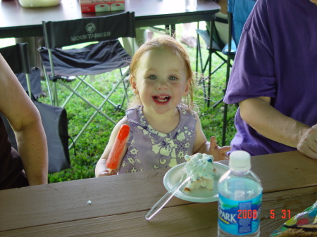 Julia with a popsicle