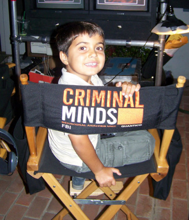 Relaxing on set of Criminal Minds