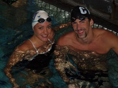 My daughter swimming W/Michael Phelps