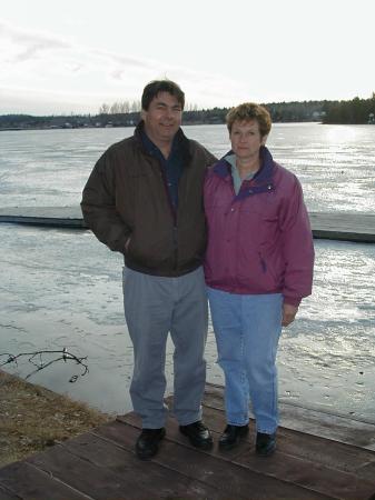 Jim and Jackie on the bow dock