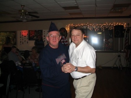 Dad & Mike Delaney on New Years at the Legion