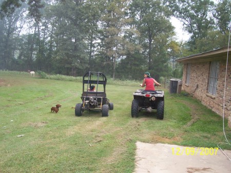 kids with dog