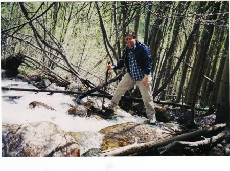 Jim hiking in the Rockies