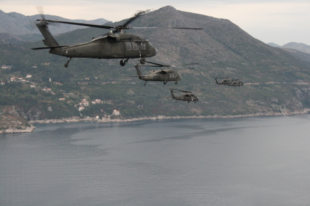 Flying through Croatia to Kosovo