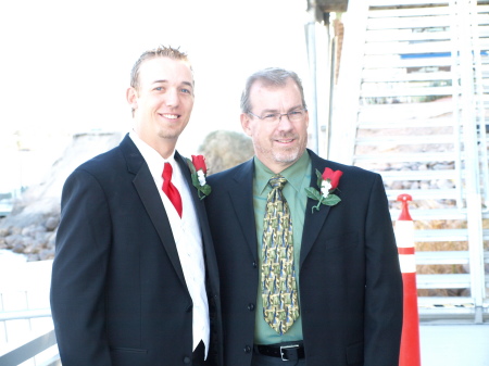 Marty, our son and me at his wedding