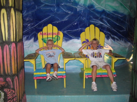Boys relaxing in Cancun