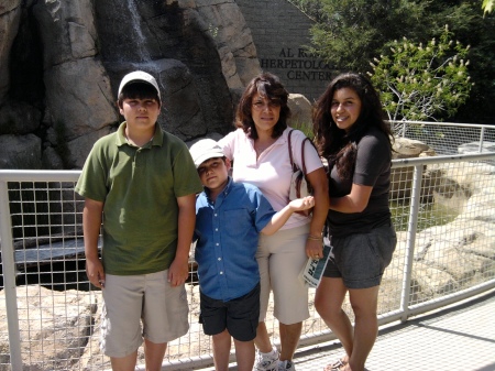 Wife and kids at the zoo.