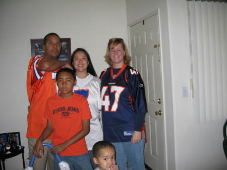 A family of Denver Broncos fans