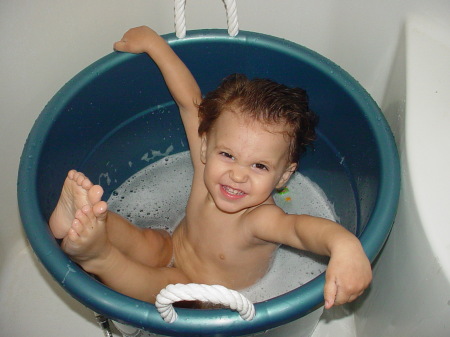 Jordan taking a "bucket bath"