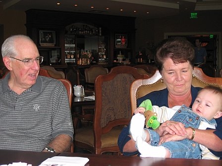 Grandparents with Tyler at their club