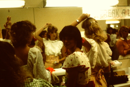 more backstage before "Oklahoma"