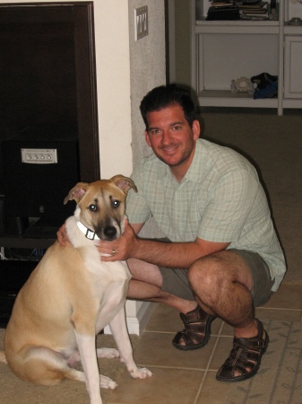 A boy and his dog,