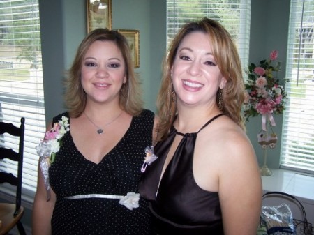 me and amy at my baby shower