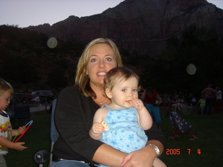 Sophie and Mom in Zion!