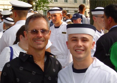 With son Ryan at US Naval Academy