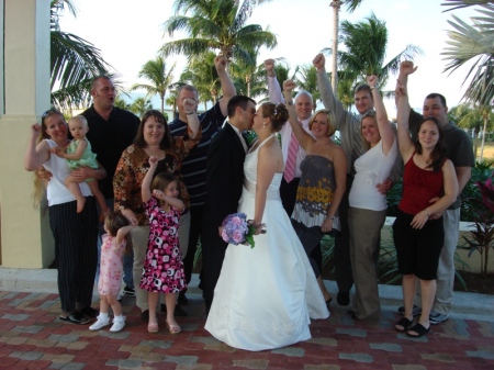 Friends at wedding