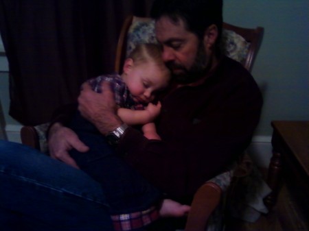 Thanksgiving 2010: Napping with my grandson