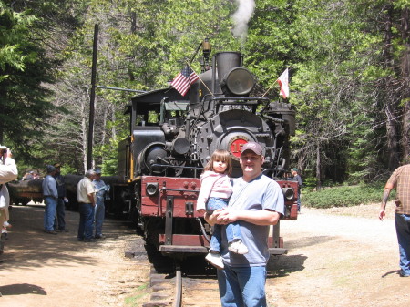 Steven and Sarah in front of the Train