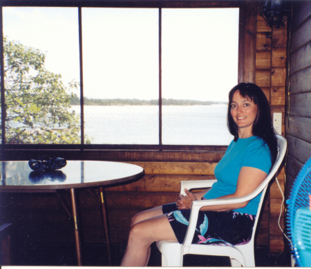 JoAnne at Sanderson cottage - Summer 2002