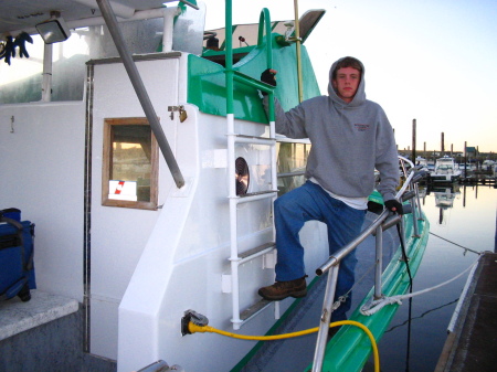 Ryan on the boat