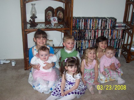 Easter 2008 - 7 of the 9 Grandkids