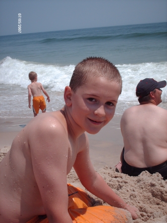Brennan at the beach (10 yrs old)
