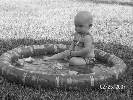 Lauren's first pool