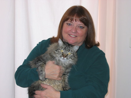 Marcia and Squitty (psycho cat)