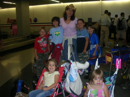 My bro's (Lou) and my kids with me at Ohare